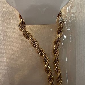 30 inch twisted 14k gold plated chain